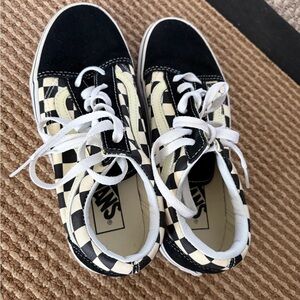 Vans Old Skool Checkboard Sneakers, size 6.5 Women’s, like brand new